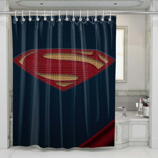 superman logo justice shower curtains