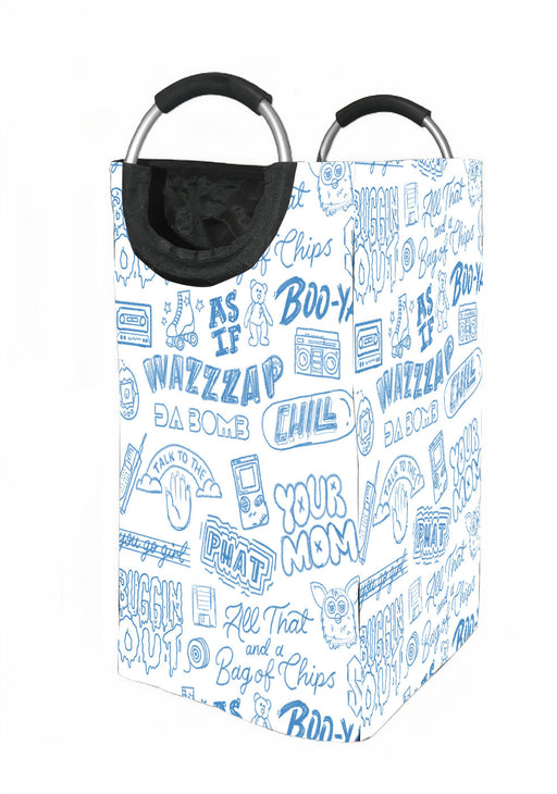 kids style drawing 90s slang hip hop Laundry Hamper | Laundry Basket