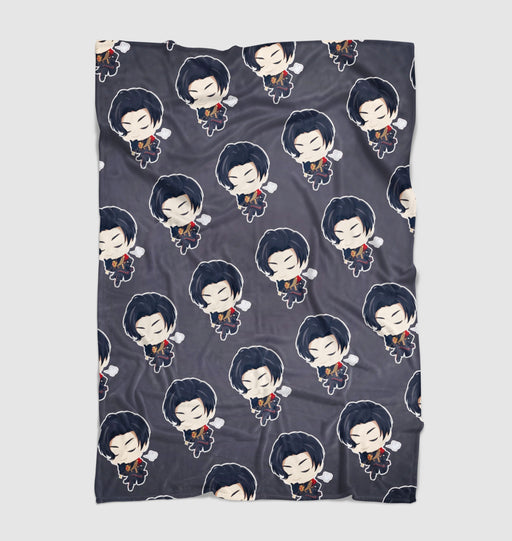 king anime chibi boy Ultra soft fleece blanket