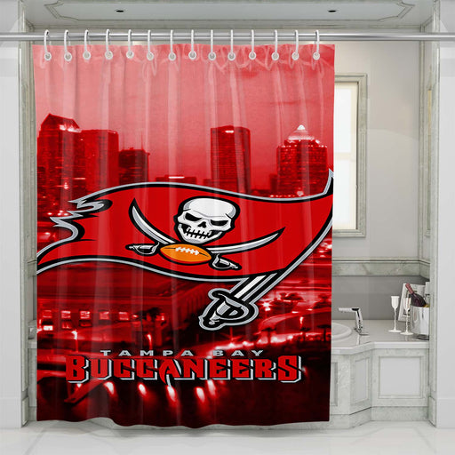 tampa bay buccaneers football logo shower curtains