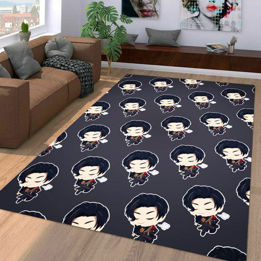 king anime chibi boy Living room carpet rugs