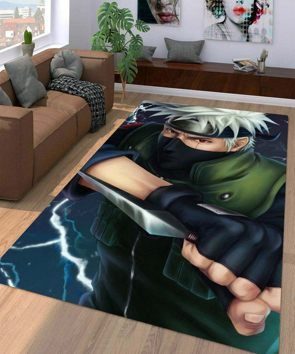 kakashi 3d panting naruto Living room carpet rugs