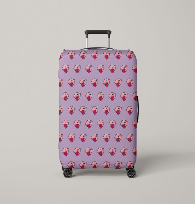 kirby cute character pattern Luggage Cover | suitcase