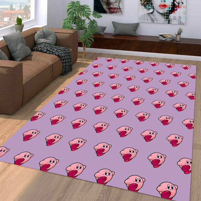 kirby cute character pattern Living room carpet rugs