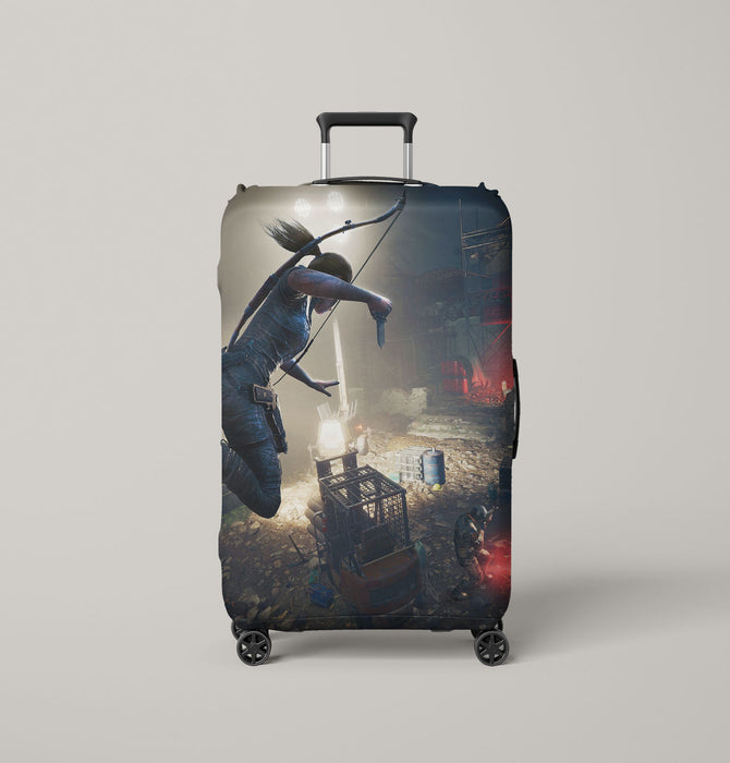 killing the army tomb raider Luggage Covers | Suitcase