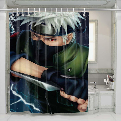 kakashi 3d panting naruto shower curtains