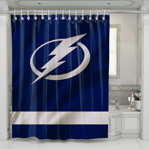 tampa bay lightning logo 1 shower curtains