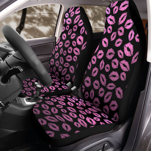 kiss lips xoxo pink Car Seat Covers