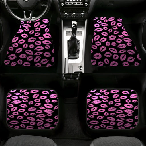 kiss lips xoxo pink Car floor mats Universal fit