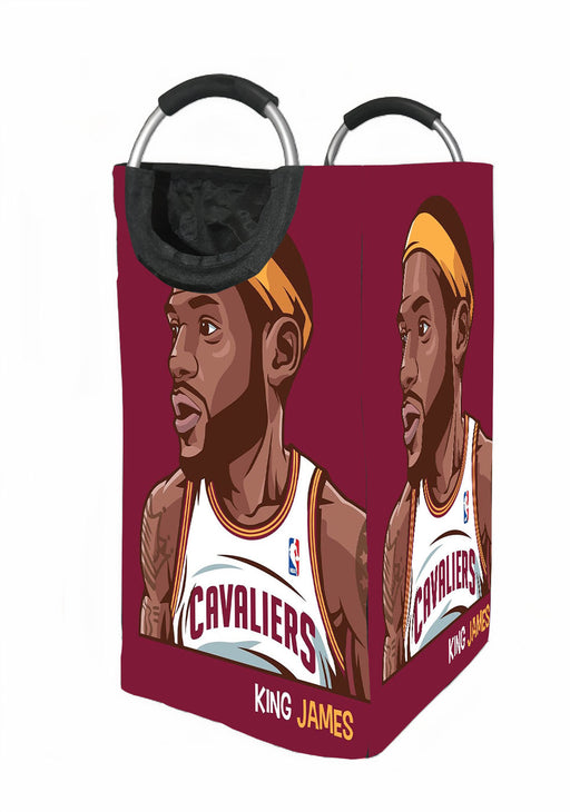 king james vector nba legend cavaliers Laundry Hamper | Laundry Basket