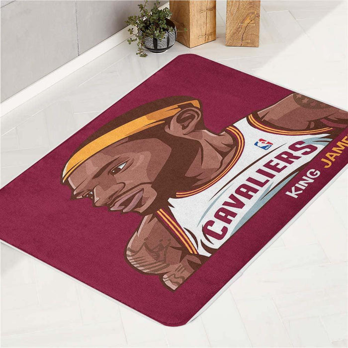 king james vector nba legend cavaliers bath rugs