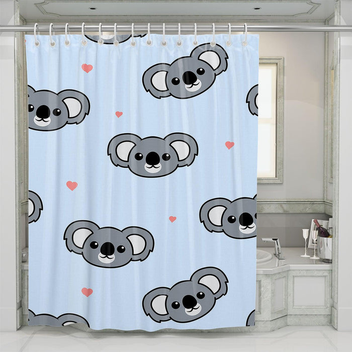 kola face cute cartoon shower curtains