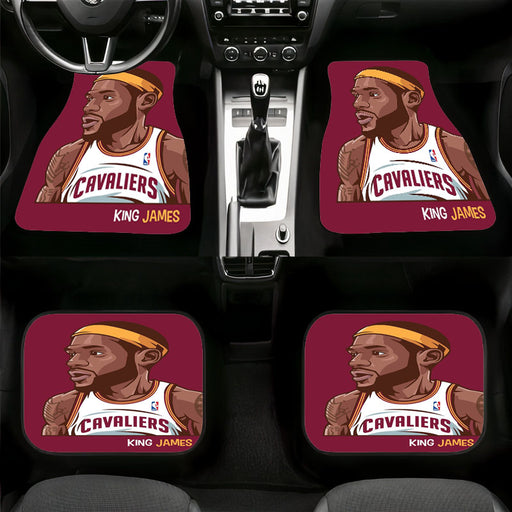 king james vector nba legend cavaliers Car floor mats Universal fit