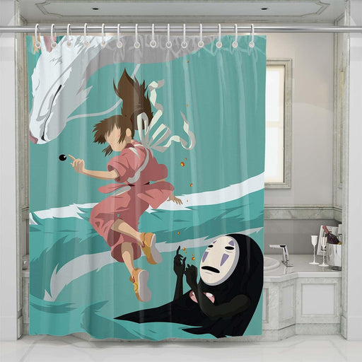 kaonashi sen and haku shower curtains