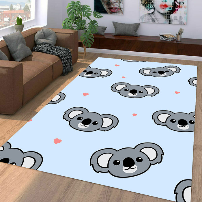 kola face cute cartoon Living room carpet rugs