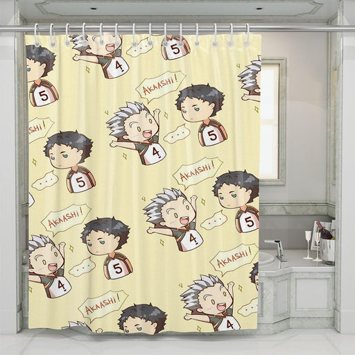 kotaro bokuto meet akaashi aoba johsai shower curtains