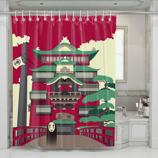 Kaonashi spirited away vector shower curtains