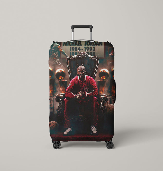 king michael jordan as nba player Luggage Covers | Suitcase