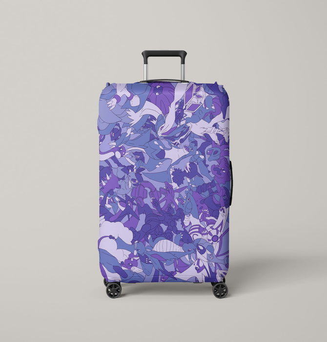 kyurem white monster pokemon Luggage Cover | suitcase