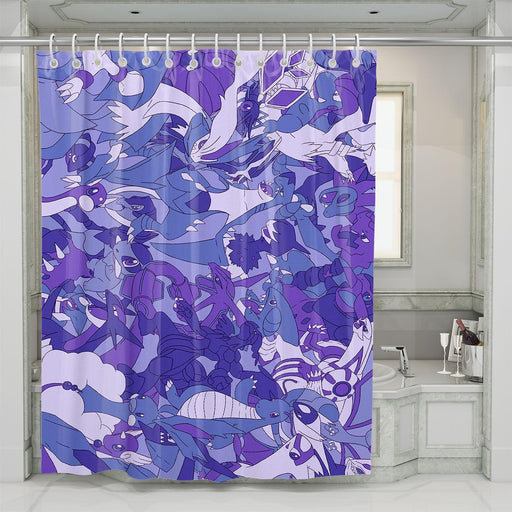 kyurem white monster pokemon shower curtains