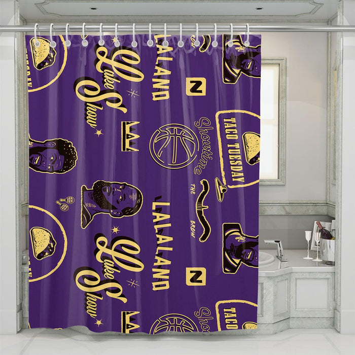 lake show lakers basketball shower curtains