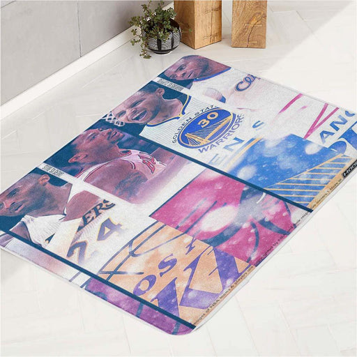 kobe bryant and another superstar nba bath rugs