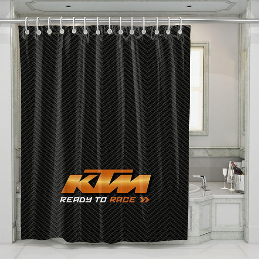 ktm ready to race pattern shower curtains