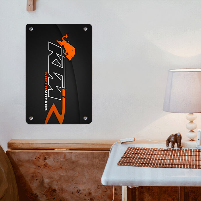 ktm super motard logo Poster Metal print wall art