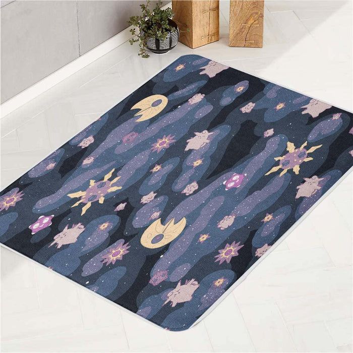 landscape of galaxy cartoon bath rugs