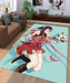 kawaii anime girl Living room carpet rugs