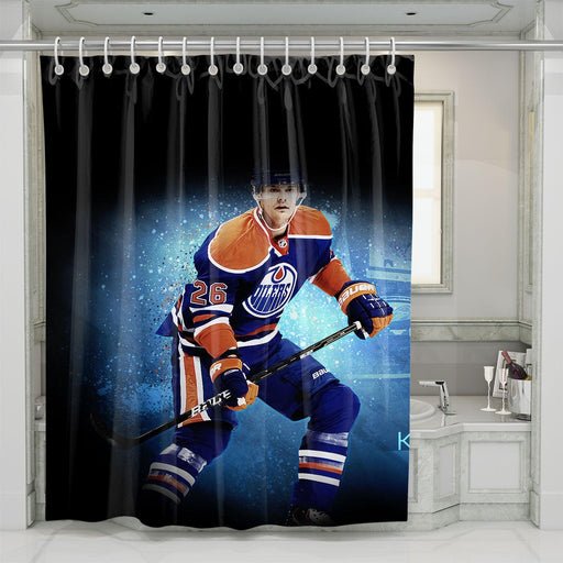 kurtis foster edmonton oilers player shower curtains