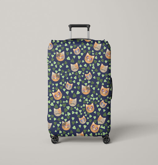 leaf and orange cats pretty Luggage Cover | suitcase