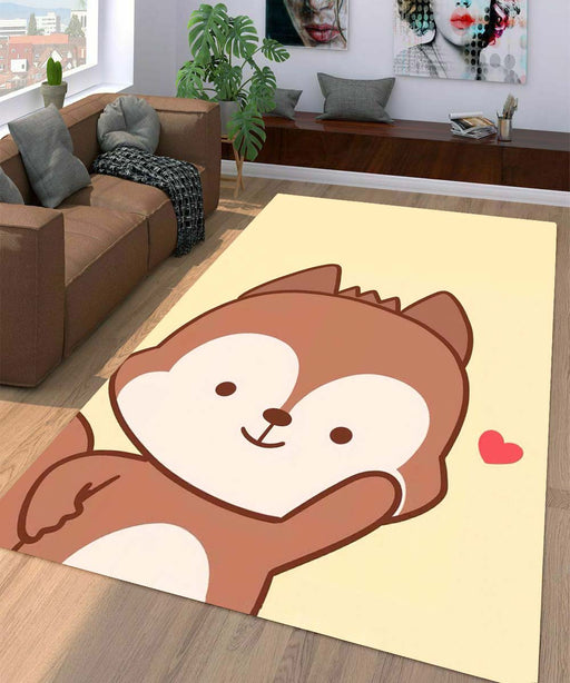 kawaii love cartoon Living room carpet rugs