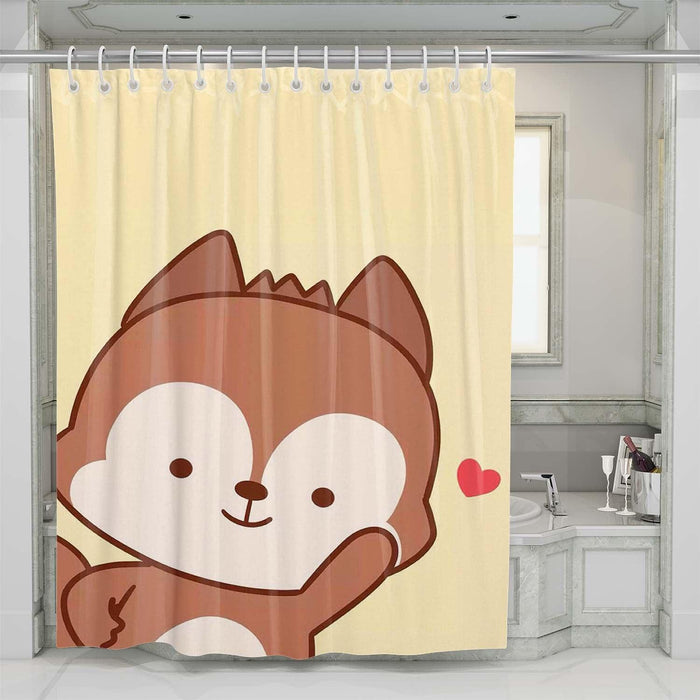 kawaii love cartoon shower curtains