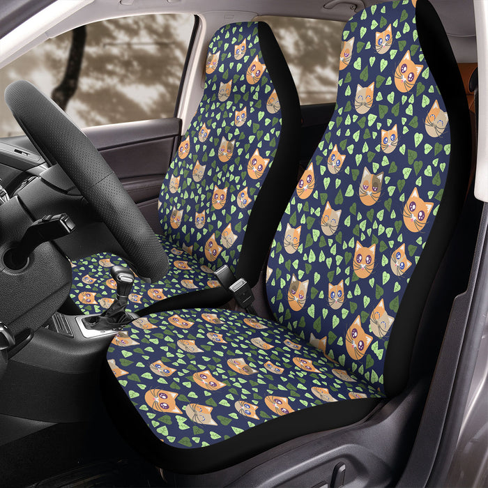 leaf and orange cats pretty Car Seat Covers