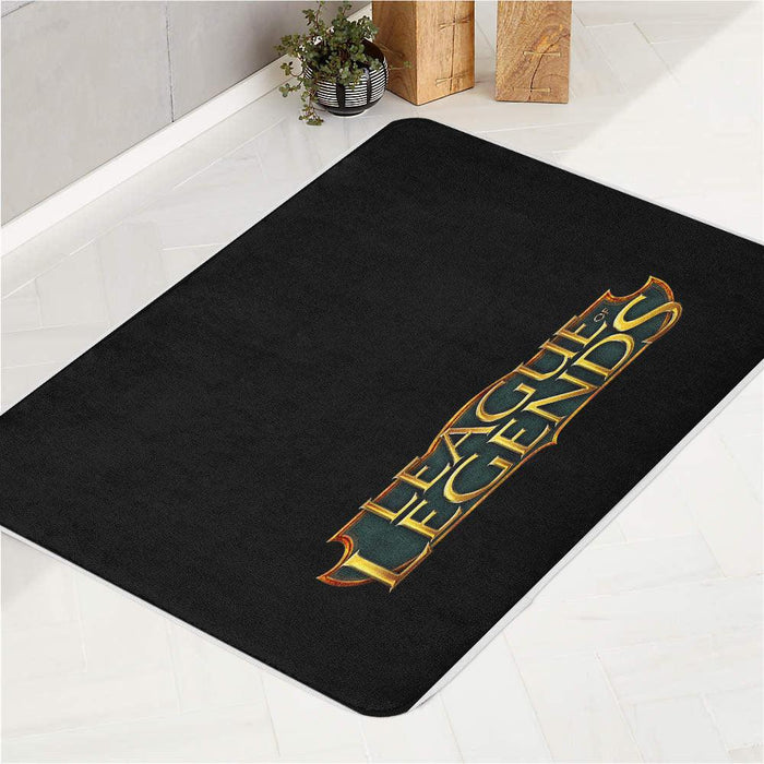 league of legends logo gold bath rugs