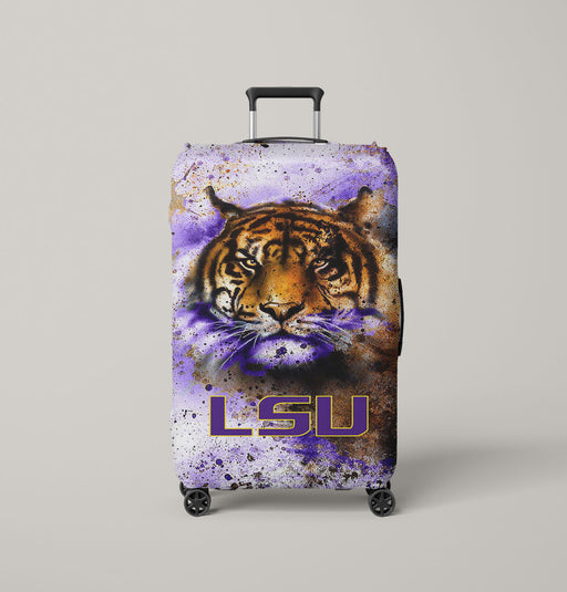 tigers lsu logo wallpaper Luggage Cover | suitcase