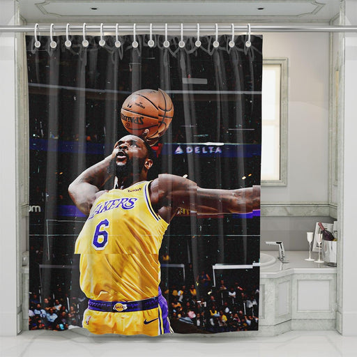 lakers six take a shoot shower curtains