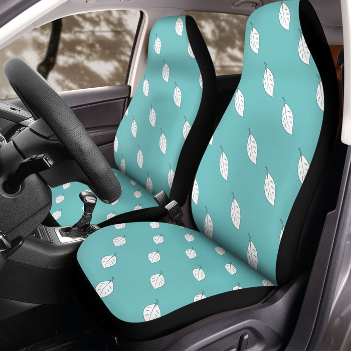 leaf in winter white color Car Seat Covers