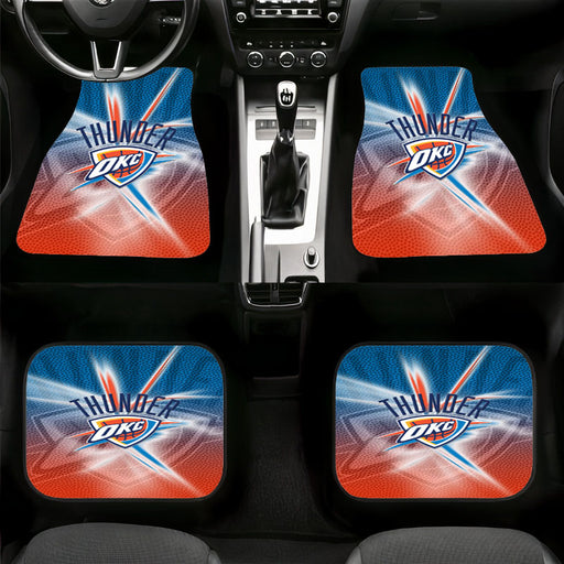 leak thunder okc basketball gradient Car floor mats Universal fit