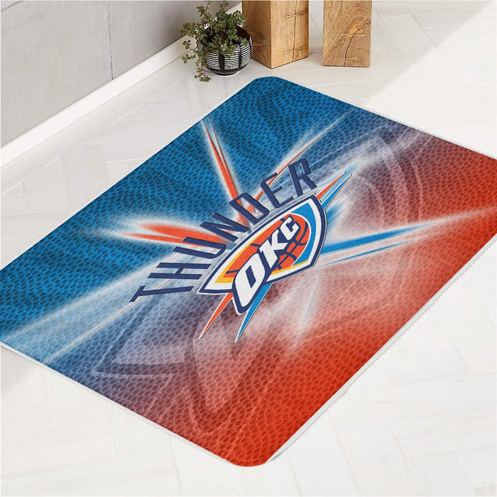 leak thunder okc basketball gradient bath rugs