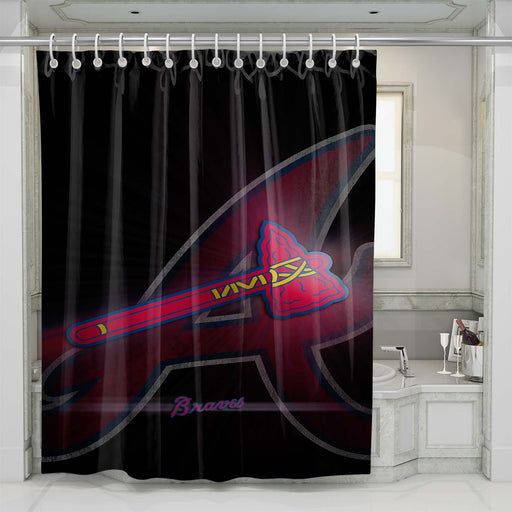 tomahawk and the braves shower curtains