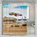 landing offroad car racing shower curtains