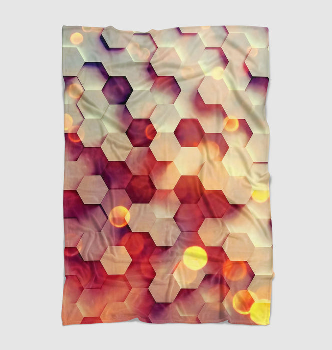 light leak bokeh hexagon Ultra soft fleece blanket