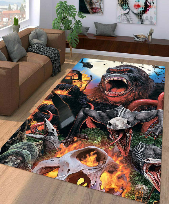 kong skull island animal Living room carpet rugs