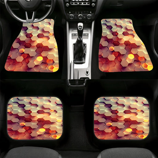 light leak bokeh hexagon Car floor mats Universal fit