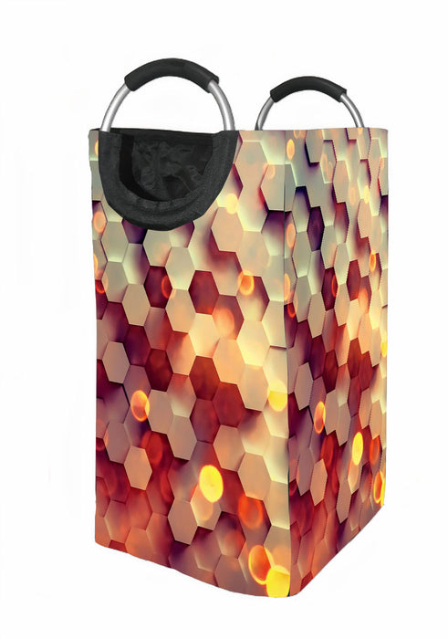 light leak bokeh hexagon Laundry Hamper | Laundry Basket