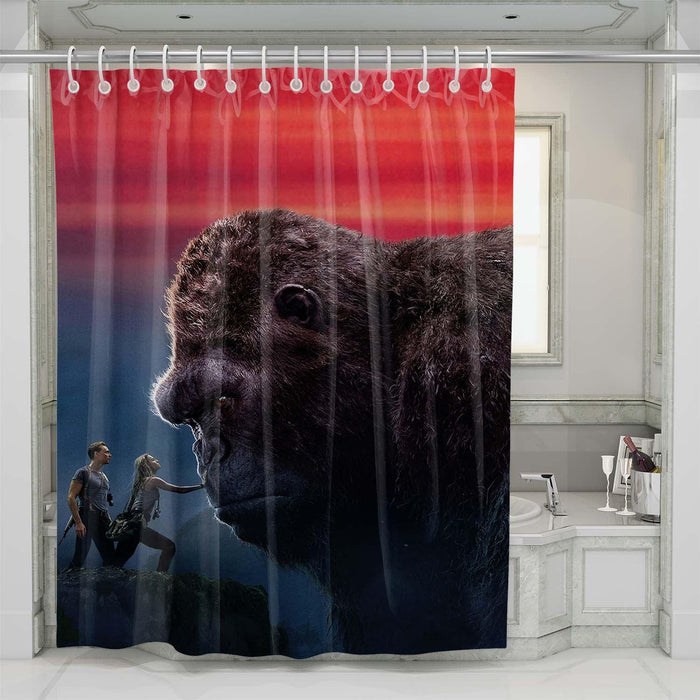 kong skull island character shower curtains