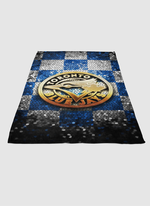 Toronto Blue Jays glitter logo soft fleece blanket