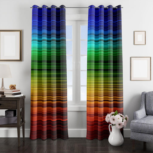 light speed colorful lines window Curtain